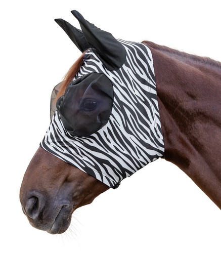 Fliegenmaske puck zebra - fliegenmaske,