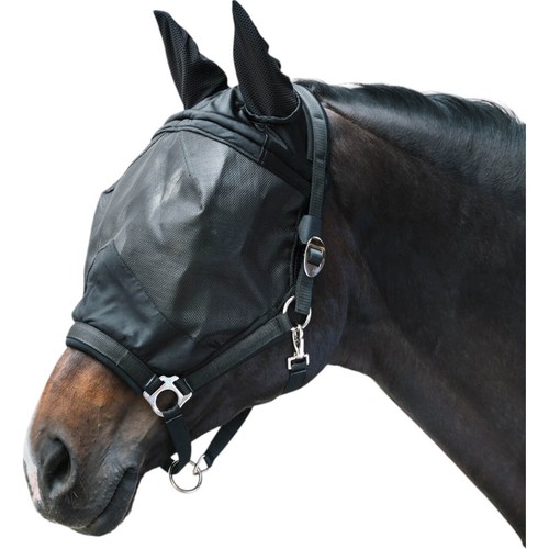 Fliegenmaske premium mit - fliegenmaske,